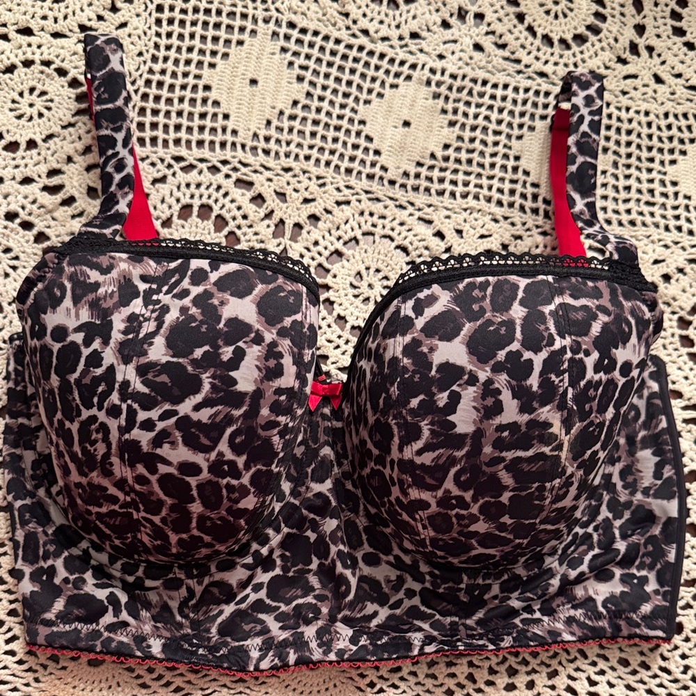 Leopard Print Women's Bra